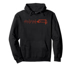 Funny Soccer Heartbeat Ecg Hoodie - Casual Everyday Wear Men Women