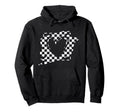 Dirt Track Racing Drag Racing Checkered Hoodie - Fun Novelty Design Unisex