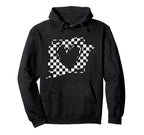Dirt Track Racing Drag Racing Checkered Hoodie - Fun Novelty Design Unisex