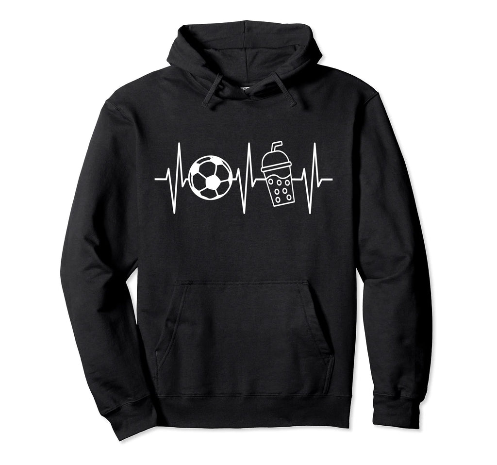 Bubble Tea Funny Soccer Player Hoodie - Trendy Graphic for Adults