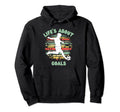 Lifes About Goals Funny Soccer Hoodie - Casual Everyday Wear for Adults