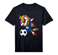 Dabbing Unicorn Belize Football T-Shirt - Novelty Apparel for Adults
