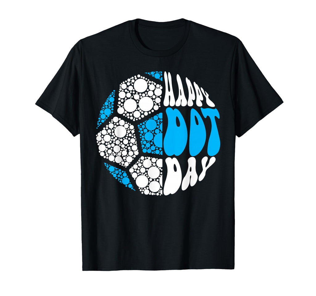 Groovy Soccer Ball Polka Dots Happy T-Shirt - Streetwear Style for Adults