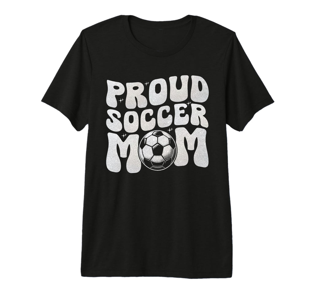 Proud Soccer Mom Football Mama Soccer T-Shirt - Graphic Print Unisex
