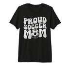 Proud Soccer Mom Football Mama Soccer T-Shirt - Graphic Print Unisex