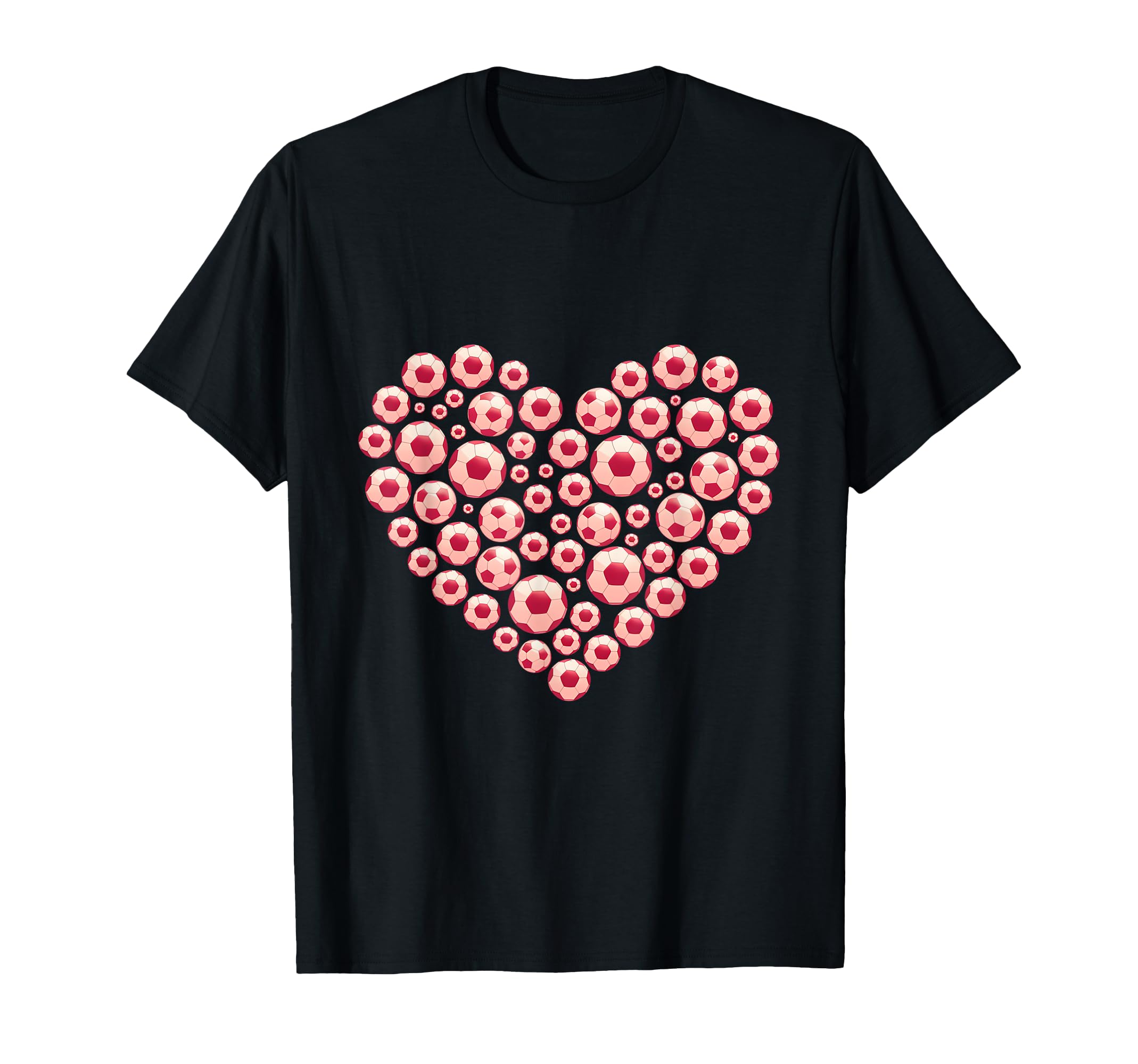 Soccer Happy Valentines Day Heart Love T-Shirt - Aesthetic Graphic Unisex