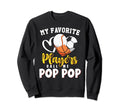 Pop Pop My Favorite Baseball Soccer Sweatshirt - Unique Graphic Unisex