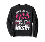Funny Soccer Art Soccer Player Sport Sweatshirt - Unique Graphic Men Women
