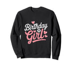 Birthday Soccer Hearts Fun Sweatshirt - Minimalist Print Men Women