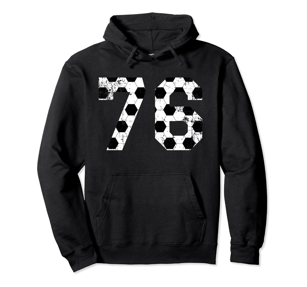 Soccer 76 Jersey Number Hoodie - Custom Art Print for Adults