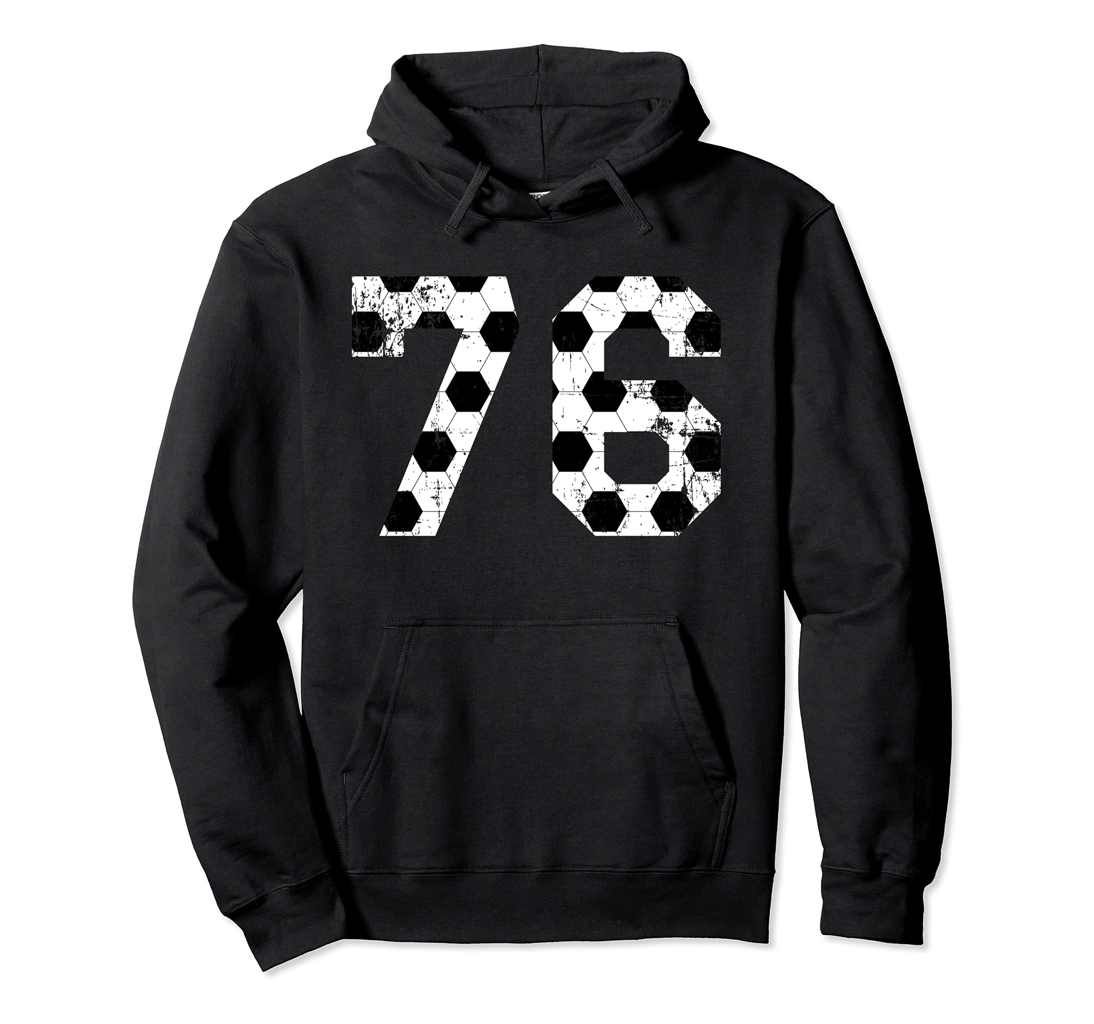 Soccer 76 Jersey Number Hoodie - Custom Art Print for Adults