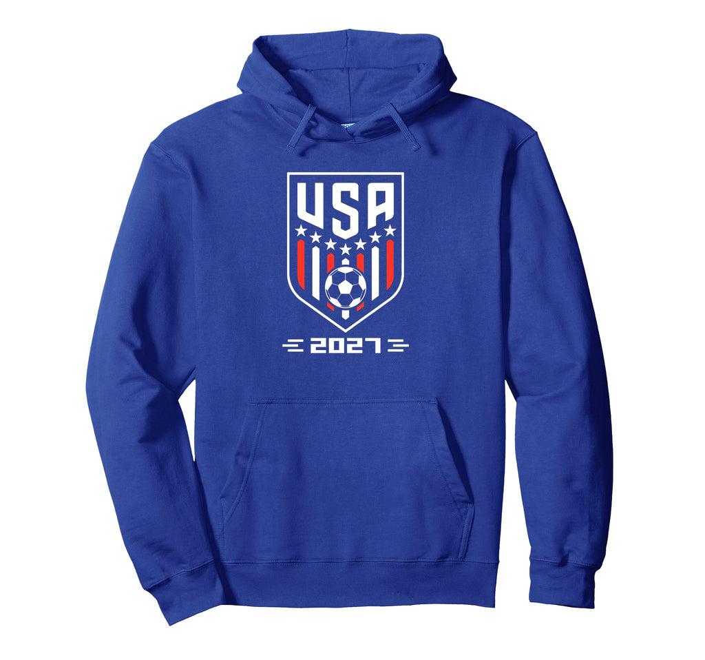 American Flag Soccer Team Soccer 2027 Hoodie - Streetwear Style for Adults