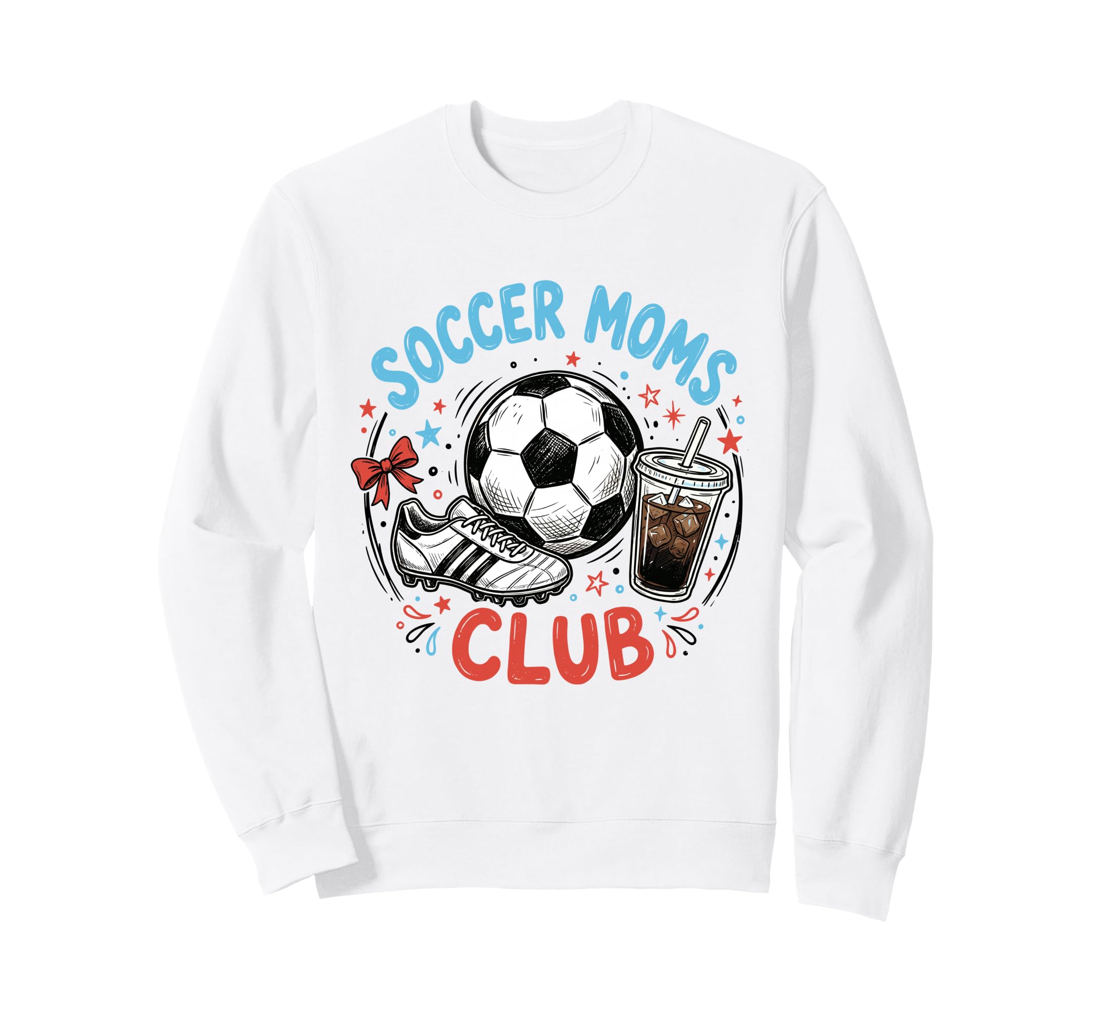 Soccer Moms Club Iced Coffee Sweatshirt - Casual Everyday Wear Unisex