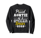 Proud Auntie Soccer Senior 2026 Sweatshirt - Minimalist Print Men Women