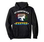 My Daughter Is Soccer Keeper Mom Hoodie - Custom Art Print for Adults