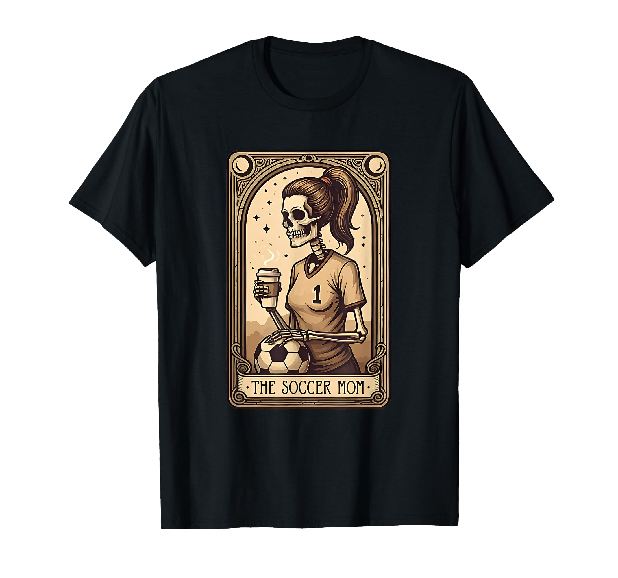 Funny Soccer Mom Tarot Card T-Shirt - Aesthetic Graphic for Adults
