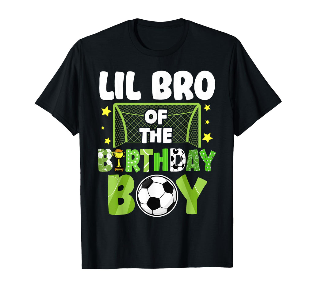 Soccer Lil Bro Birthday Party T-Shirt - Casual Everyday Wear for Adults
