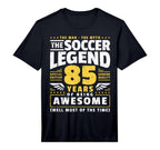 Mens 85Th Birthday Soccer Player 85 T-Shirt - Unique Graphic for Adults