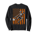 American Skeleton Soccer Player Usa Sweatshirt - Aesthetic Graphic Unisex
