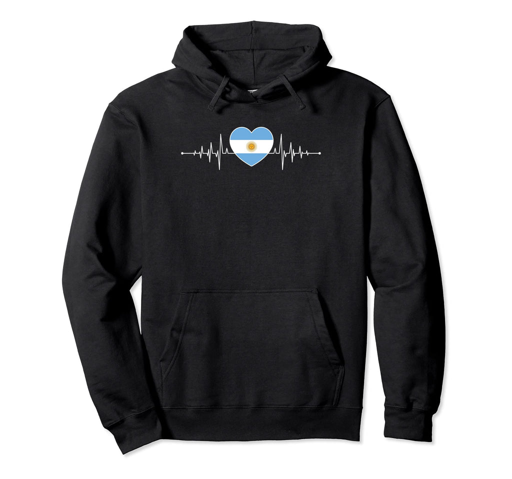 Argentina Heartbeat Argentinian Flag Hoodie - Streetwear Style Men Women