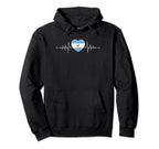 Argentina Heartbeat Argentinian Flag Hoodie - Streetwear Style Men Women