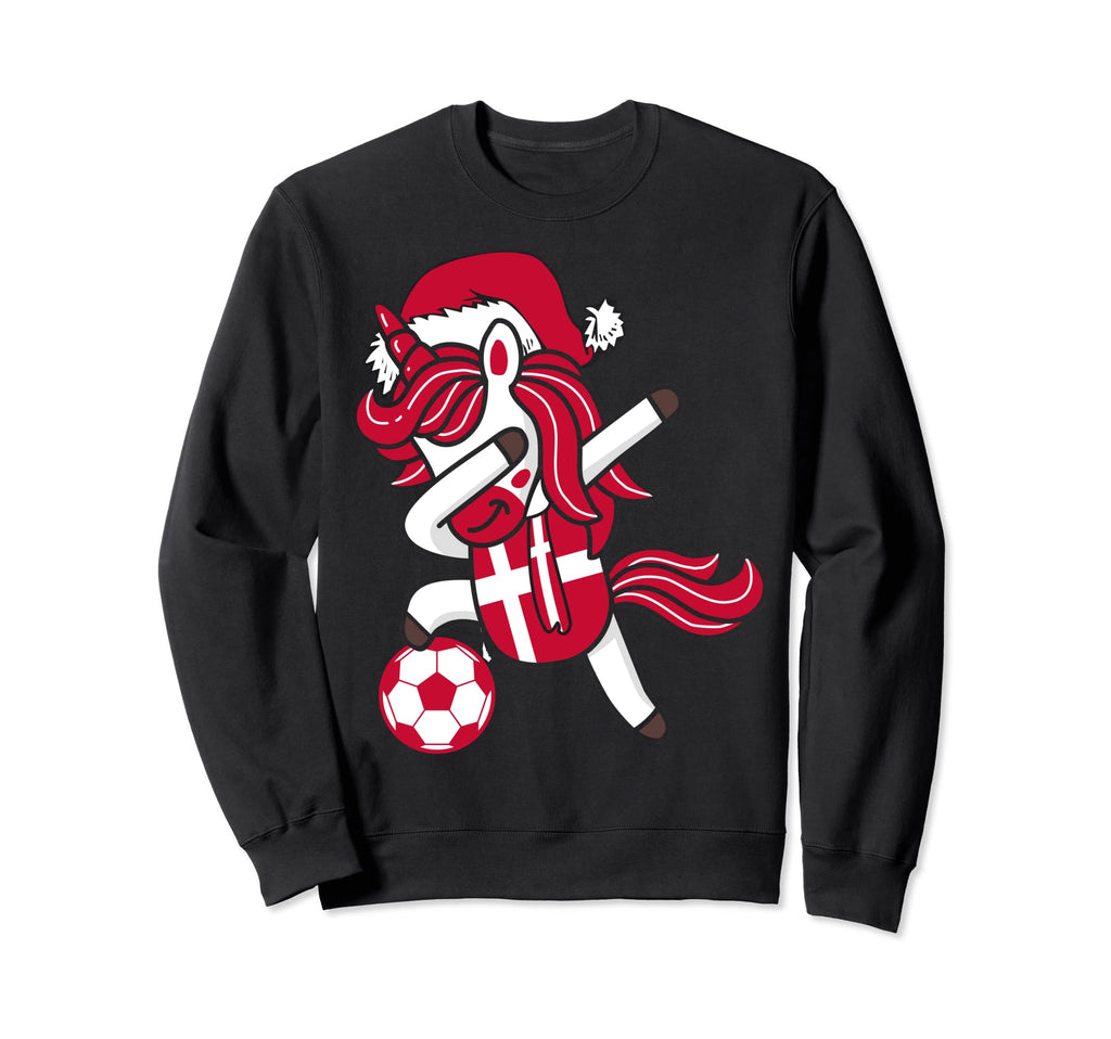 Soccer Dabbing Unicorn Hat Sweatshirt - Minimalist Print for Adults