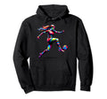 Colorful Pop Art Soccer Sport Player Hoodie - Novelty Apparel Unisex