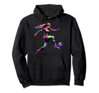 Colorful Pop Art Soccer Sport Player Hoodie - Novelty Apparel Unisex