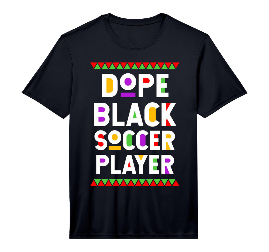 Dope Black Soccer Player African T-Shirt - Graphic Print Men Women