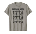 6 4 3 2 Baseball Math Softball Game T-Shirt - Novelty Apparel for Adults
