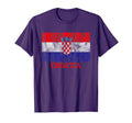 Croatia Flag Distressed Croatia T-Shirt - Minimalist Print for Adults