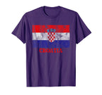 Croatia Flag Distressed Croatia T-Shirt - Minimalist Print for Adults