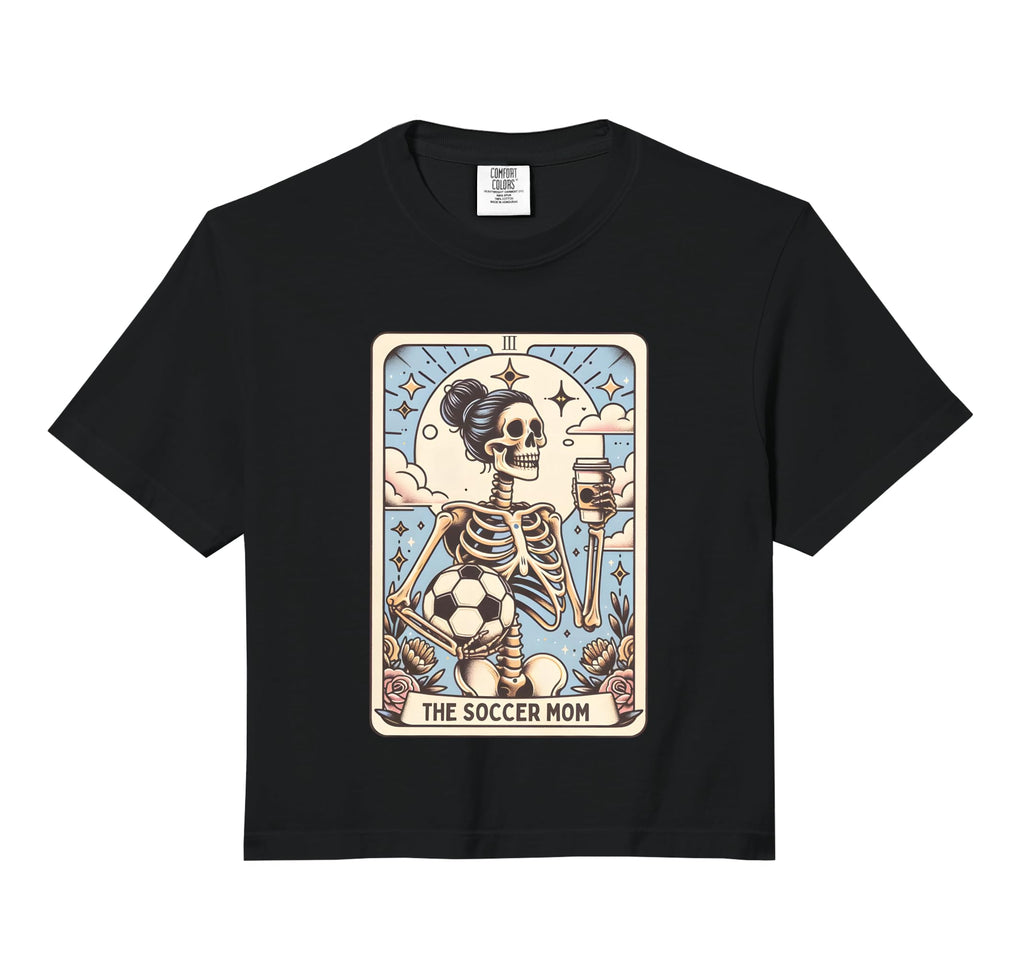 Soccer Mom Tarot Card Skeleton Sweatshirt - Aesthetic Graphic for Adults