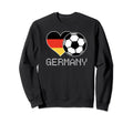 Germany Soccer German Flag Love Sweatshirt - Minimalist Print Unisex