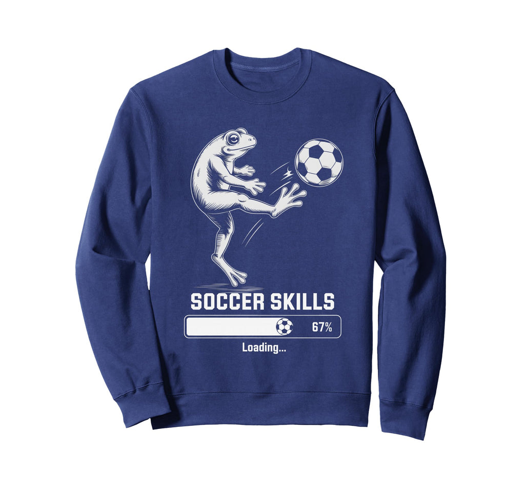 Frog Soccer Skills Loading Team Win Sweatshirt - Trendy Graphic for Adults