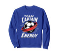 Team Captain Energy Soccer Sweatshirt - Unique Graphic for Adults