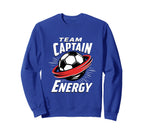 Team Captain Energy Soccer Sweatshirt - Unique Graphic for Adults