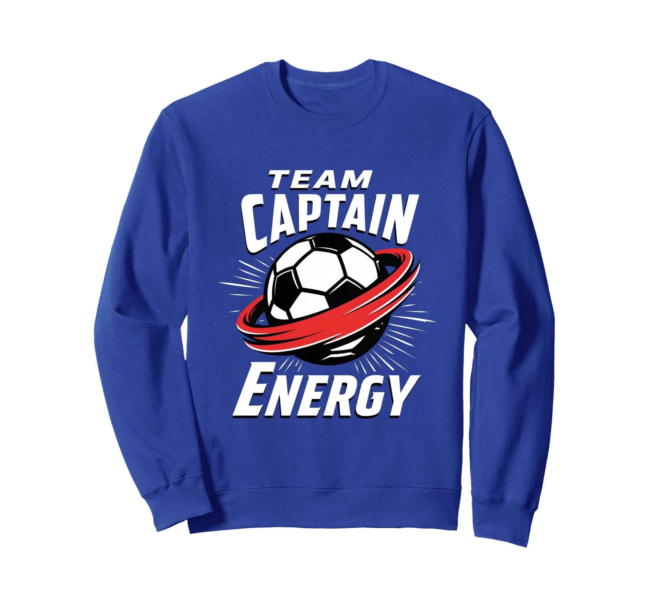 Team Captain Energy Soccer Sweatshirt - Unique Graphic for Adults