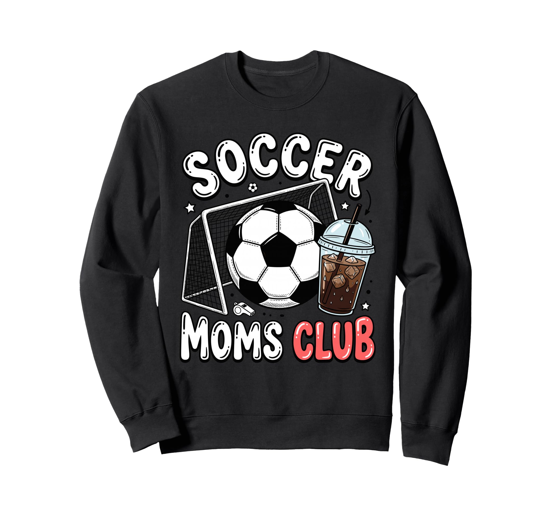 Soccer Moms Club Trendy Gameday Sweatshirt - Novelty Apparel for Adults