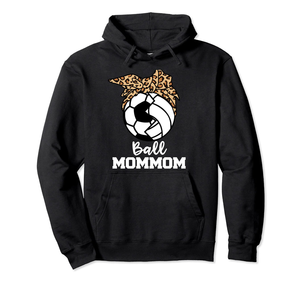 Ball Mommom Funny Soccer Volleyball Mom Hoodie - Trendy Graphic for Adults
