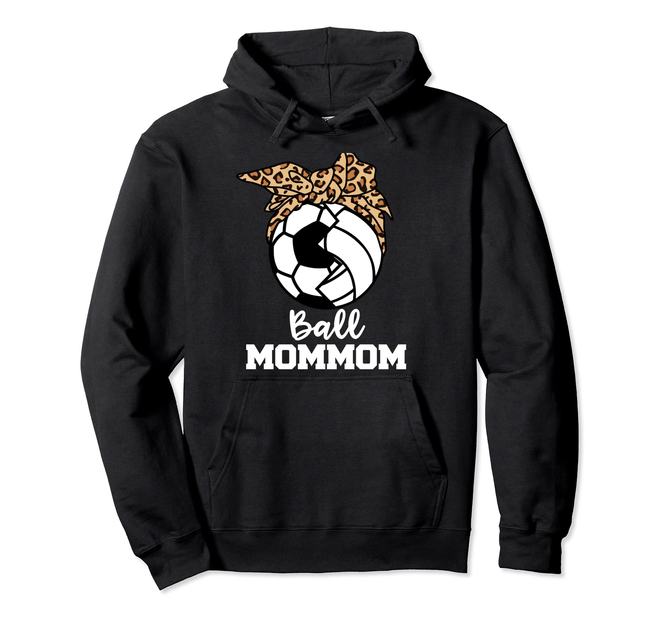 Ball Mommom Funny Soccer Volleyball Mom Hoodie - Trendy Graphic for Adults