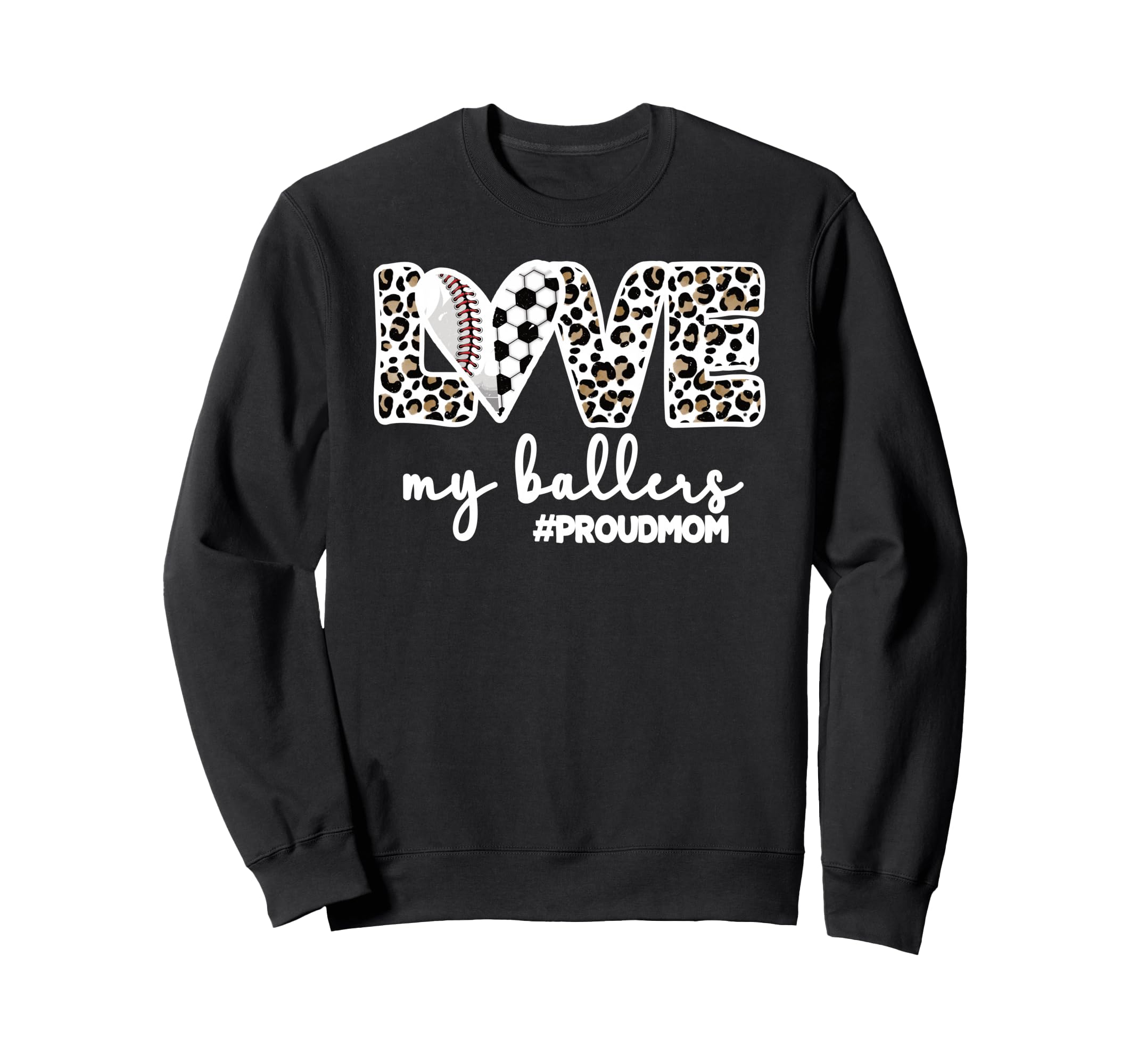 Proud Baller Mom Soccer Baseball Sweatshirt - Streetwear Style for Adults