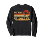 Just Who Loves Soccer Soccer Sweatshirt - Custom Art Print Men Women