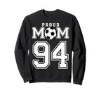 Number 94 Custom Proud Soccer Sweatshirt - Unique Graphic for Adults