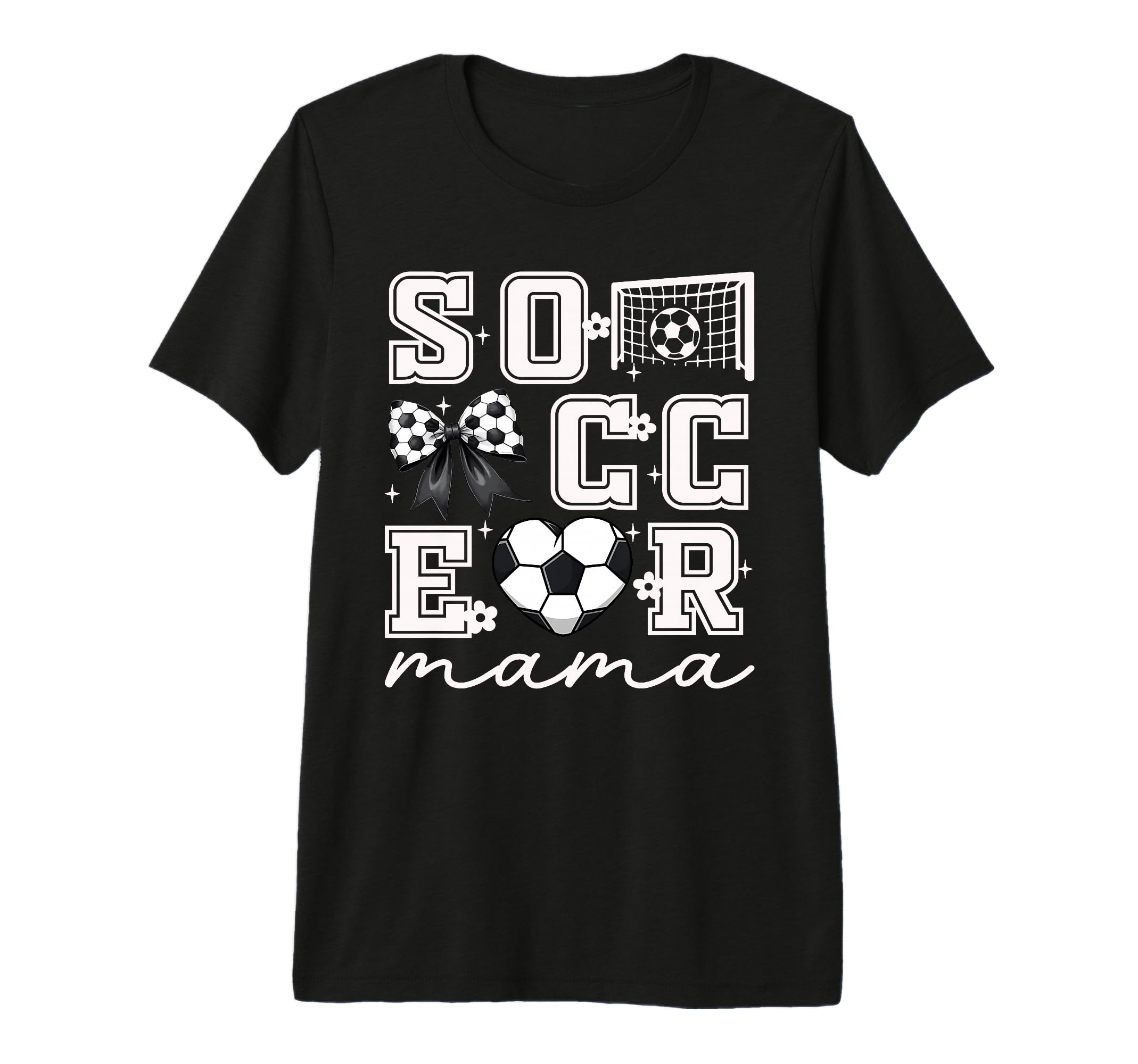 Soccer Mama Coquette Bow Funny Soccer T-Shirt - Novelty Apparel Unisex