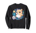 Soccer Player Hamster Kicking Sweatshirt - Casual Everyday Wear for Adults
