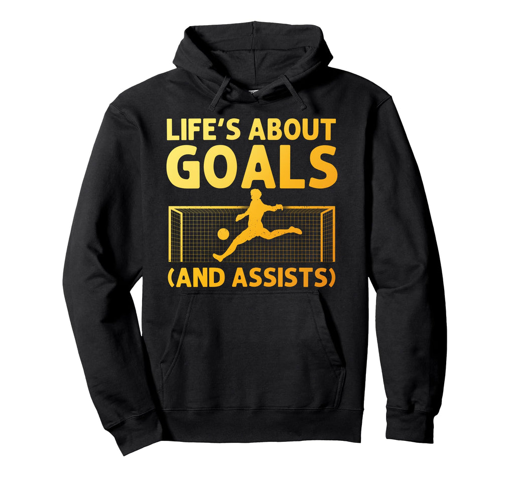 Funny Soccer Art Gag Soccer Player Hoodie - Graphic Print for Adults
