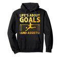 Funny Soccer Art Gag Soccer Player Hoodie - Graphic Print for Adults
