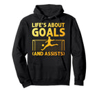 Funny Soccer Art Gag Soccer Player Hoodie - Graphic Print for Adults