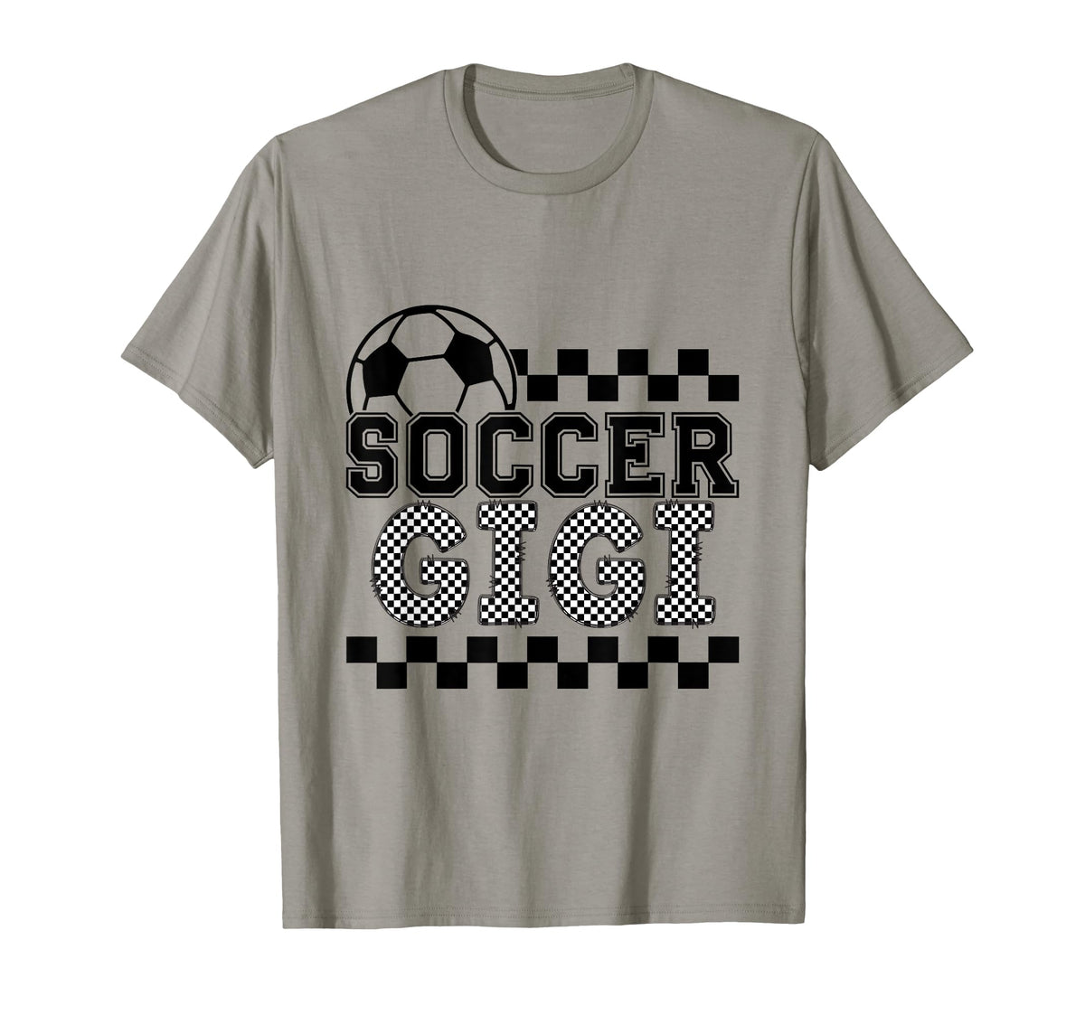 Soccer Gigi Checker Checkered T-Shirt - Casual Everyday Wear for Adults